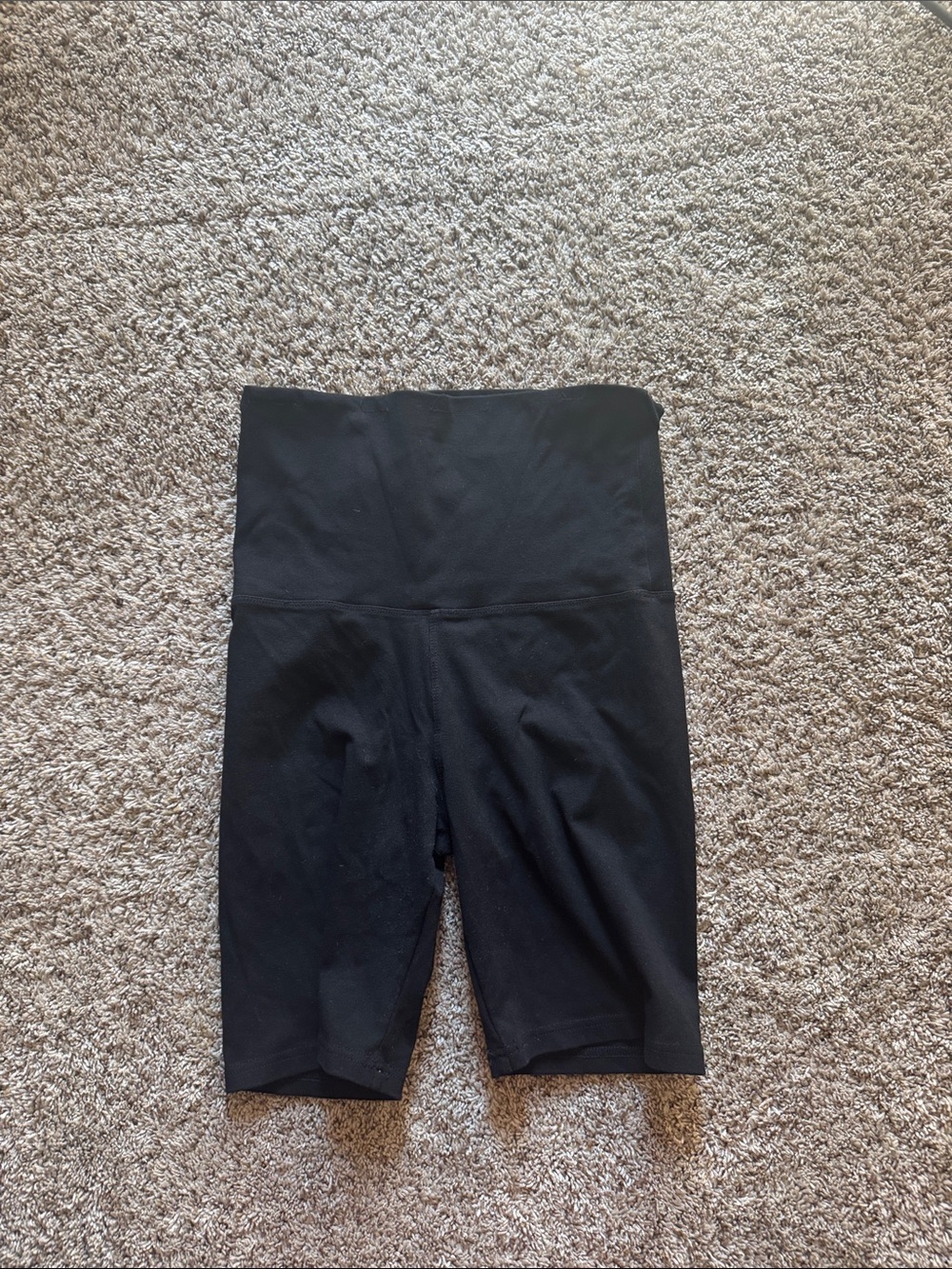Legoe heritage maternity Women's High-Waist Black Bike Shorts sz.1